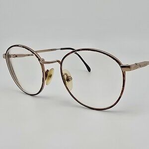 BerDel Sferoflex Craig Gold Tortoise Eyeglasses Frame w/ Flexhinge Italy 49mm